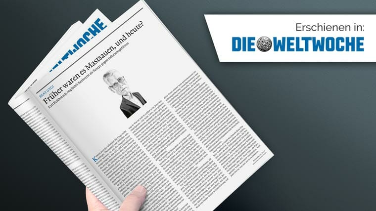 Früher waren es die Mastsauen - Artikel in der Weltwoche