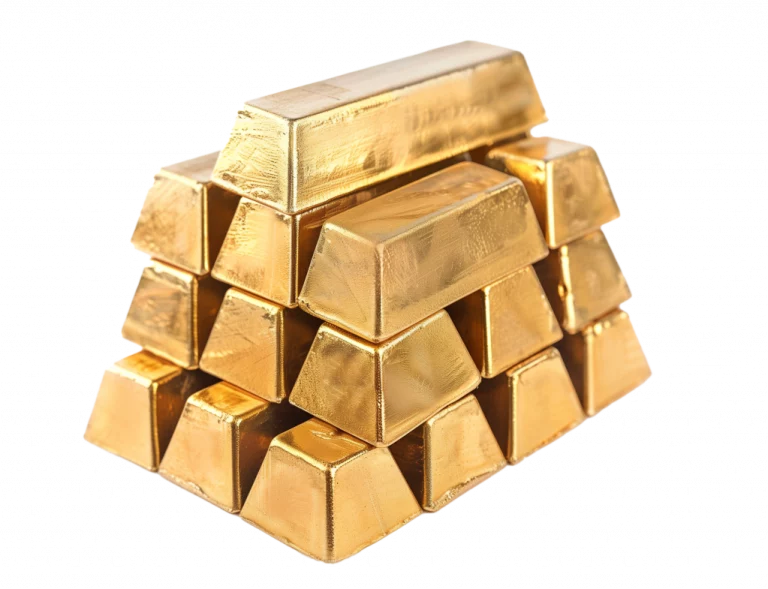 Gold Bars isolated